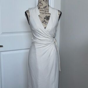 Elegant White Wrap Dress